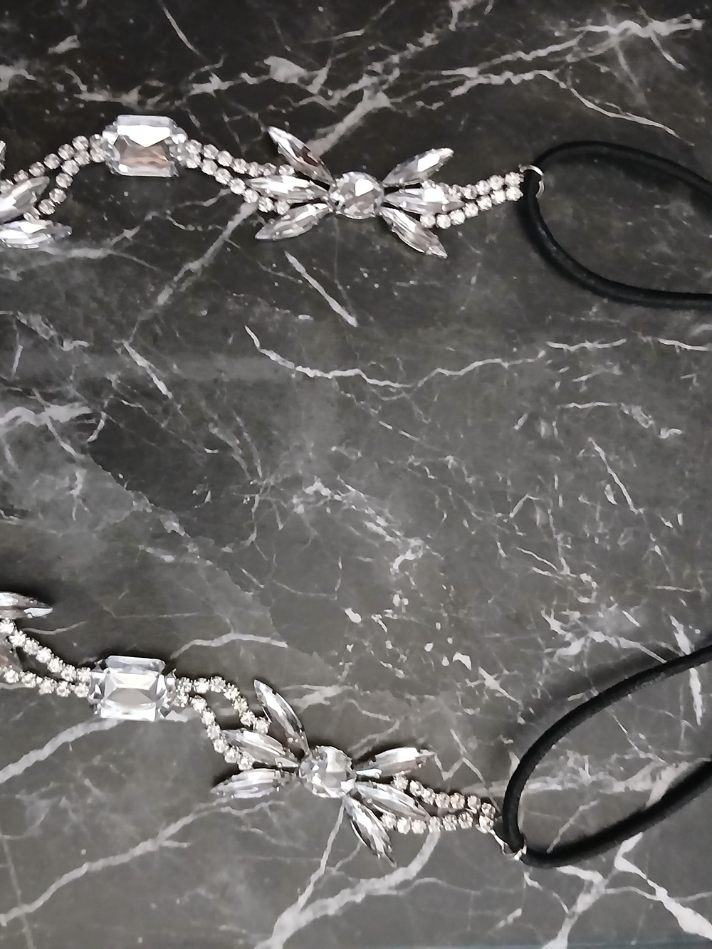 Crystal Embellished Headband - Clear/Silver